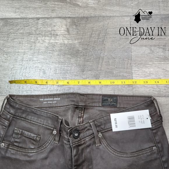 Adriano Goldschmied The Legging Ankle Faux Leather Super Skinny Jeans Size 27 (4 - Picture 3 of 6